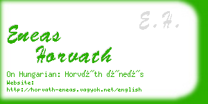 eneas horvath business card